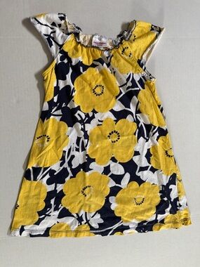 Hanna Andersson cap sleeve yellow floral dress